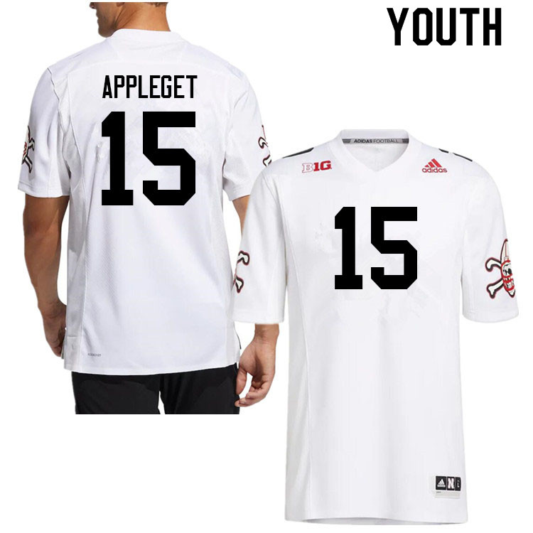 Youth #15 Jake Appleget Nebraska Cornhuskers College Football Jerseys Sale-Strategy